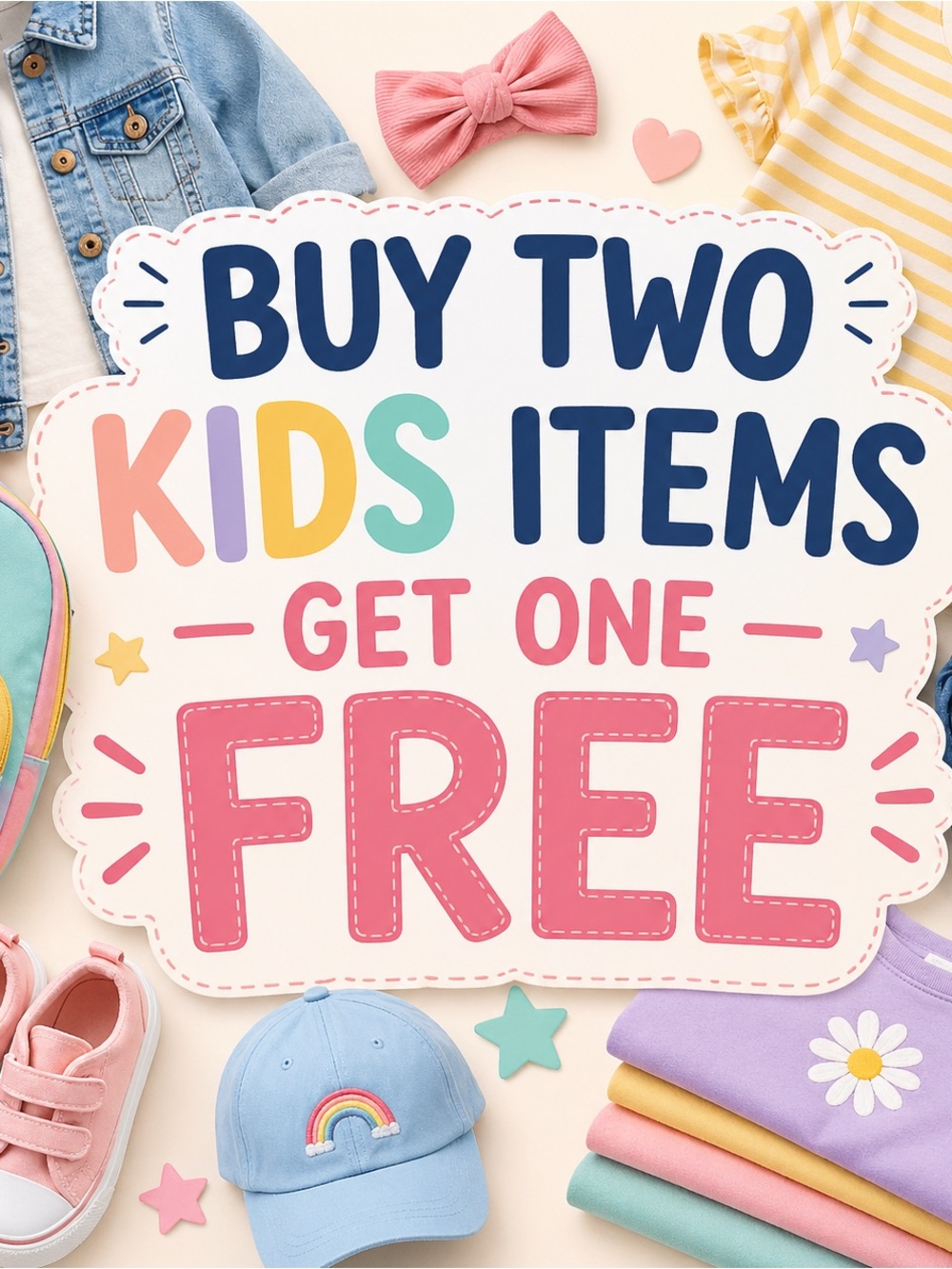 ❤️😎 buy two kids items and get one free❤️😎